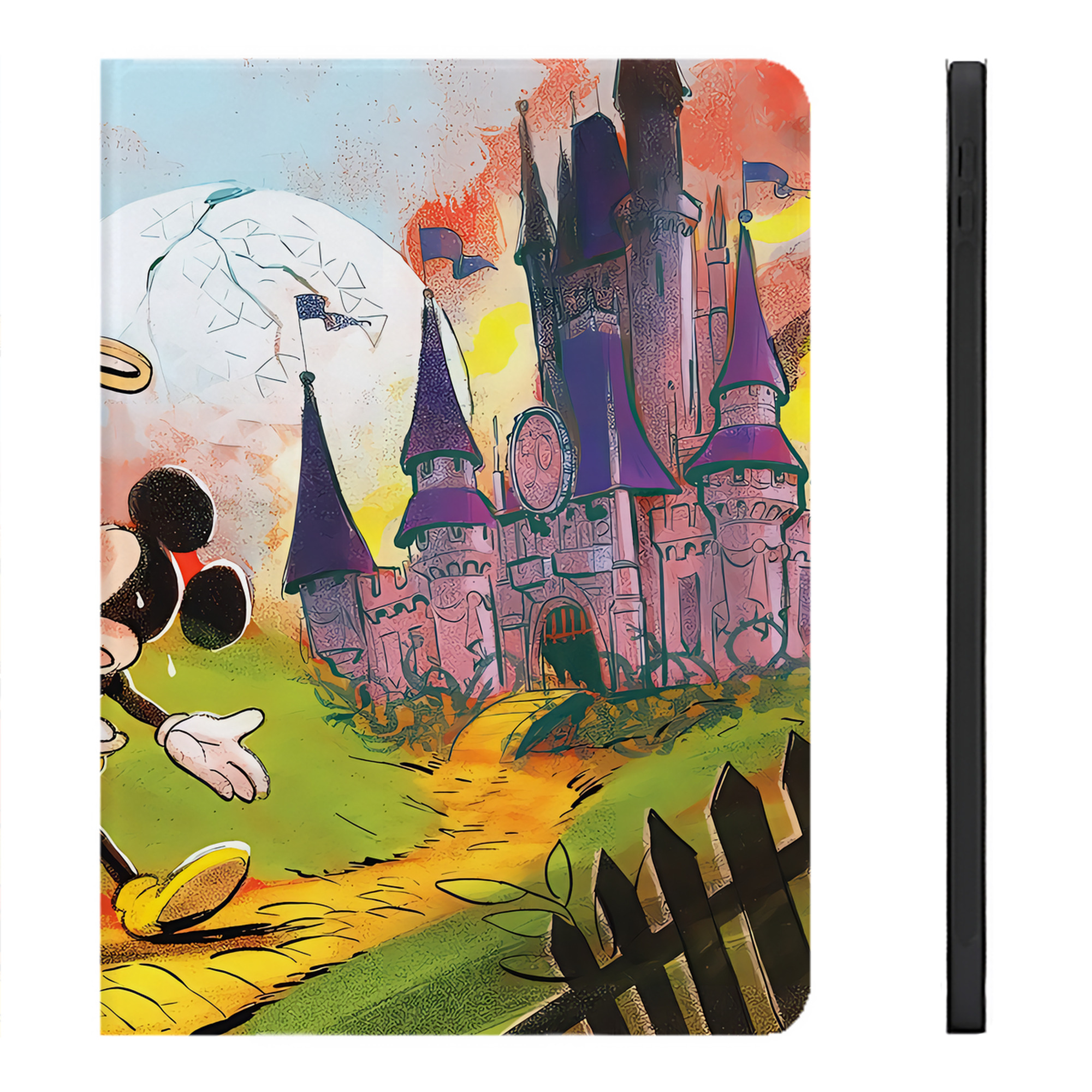 （画像用） ミッキーマウス Mickey Mouse IPadケース ペンホルダー付き ブックスタイルデザイン